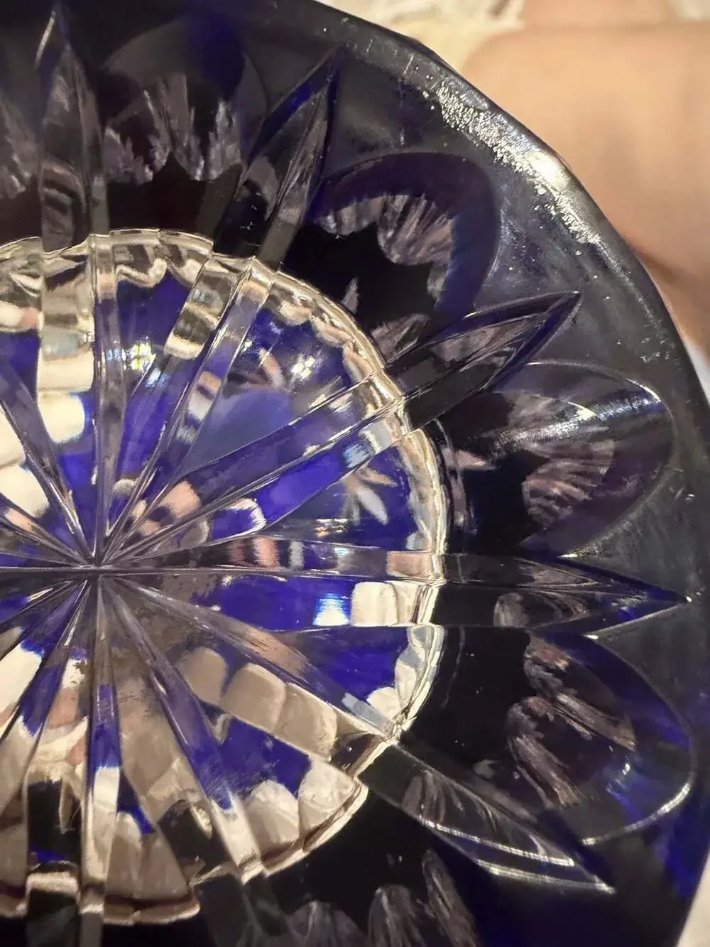 Bohemian Crystal Vase 8.25